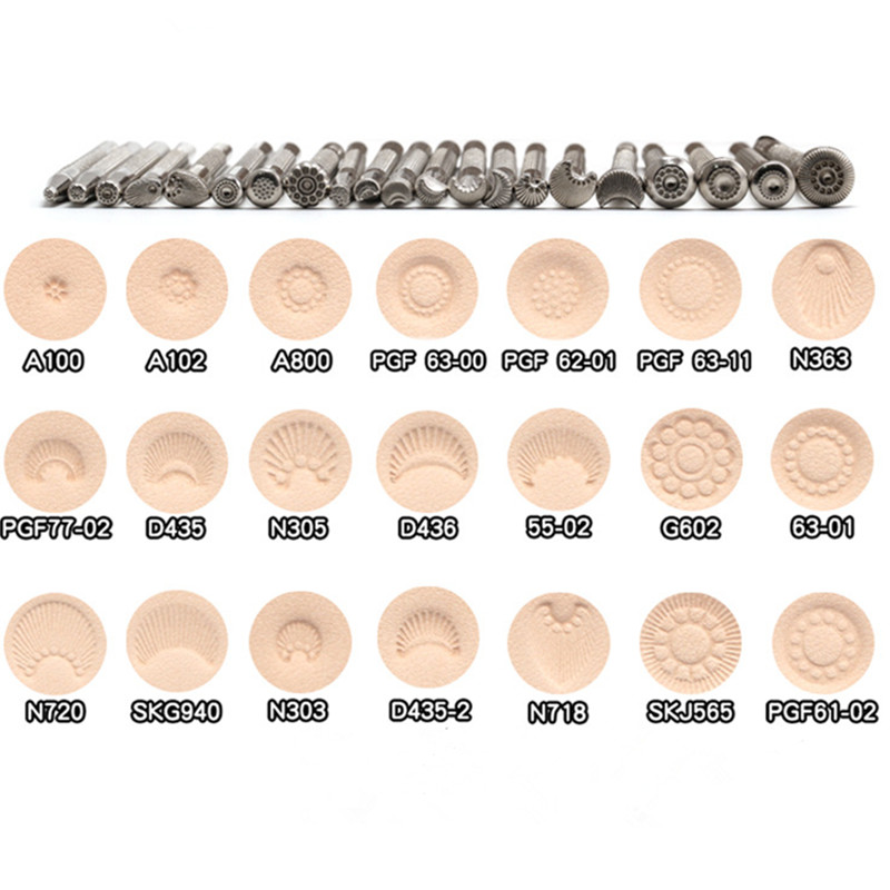 Leather Stamp Set - 1Pcs DIY หัตถกรรมเครื่องหนังโลหะผสมโลหะ Matting Tool Fishskin