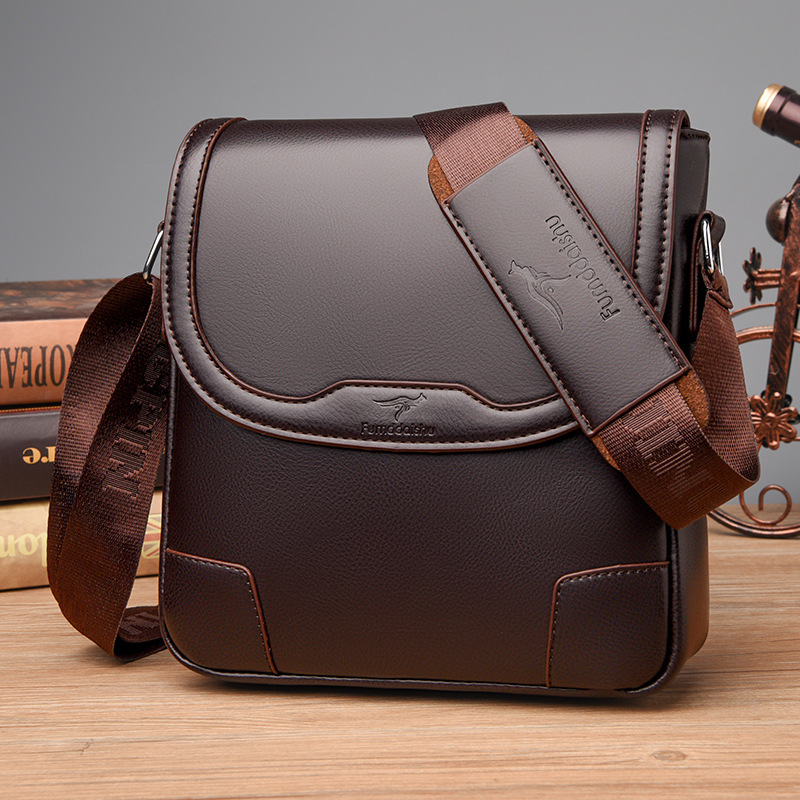 Leather Work Bag Men - แบรนด์หรูผู้ชายหนังไหล่กระเป๋ากันน้ํากระเป๋าถือกระเป๋าเดินทางCrossbody Cross Body Messengerกระเป๋าสําหรับชาย
