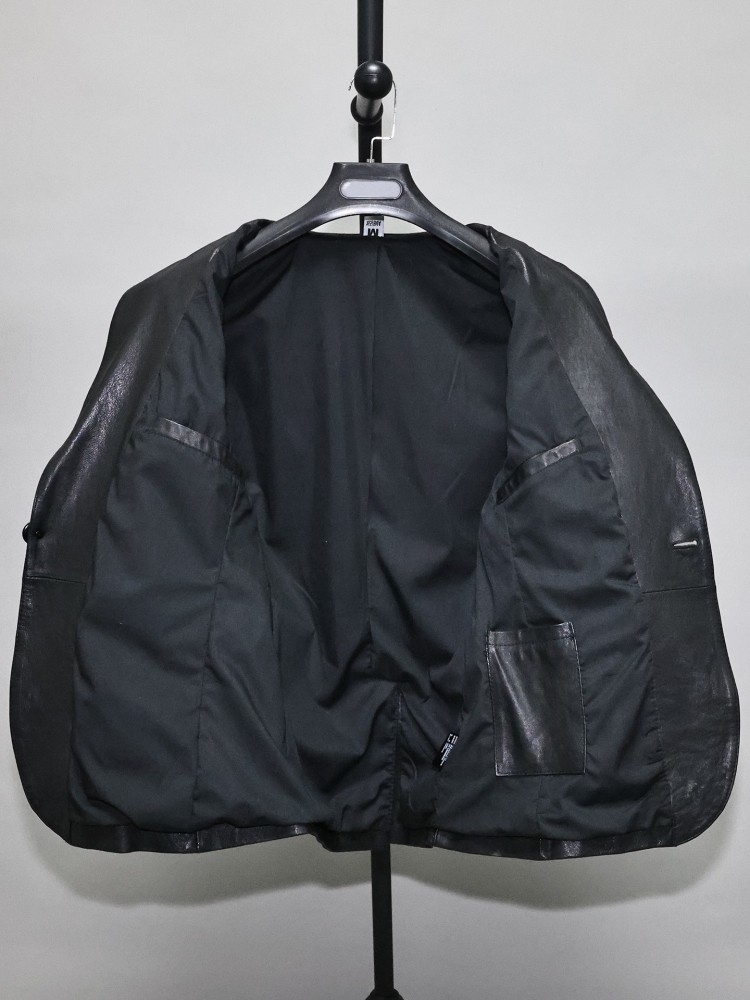เสื้อเบลเซอร์หนังแท้ทรงเข้ารูป - Leather Work Jacket Mens บทวิจารณ์และราคา