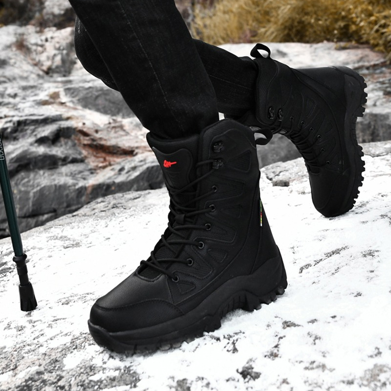 รองเท้าบูททำงานผู้ชายหนังคุณภา - Leather Work Boots บทวิจารณ์และราคา