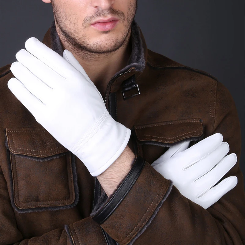 2025 ฤดูหนาวของแท้หนังสีขาวถุง - Leather Work Winter Gloves บทวิจารณ์และราคา