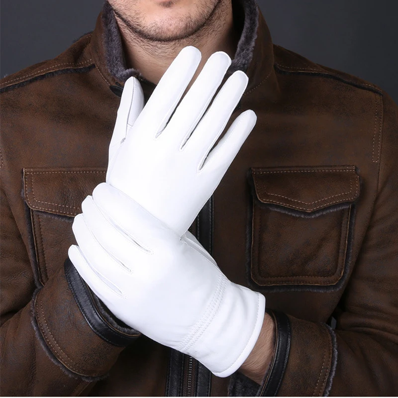 2025 ฤดูหนาวของแท้หนังสีขาวถุง - Leather Work Winter Gloves บทวิจารณ์และราคา