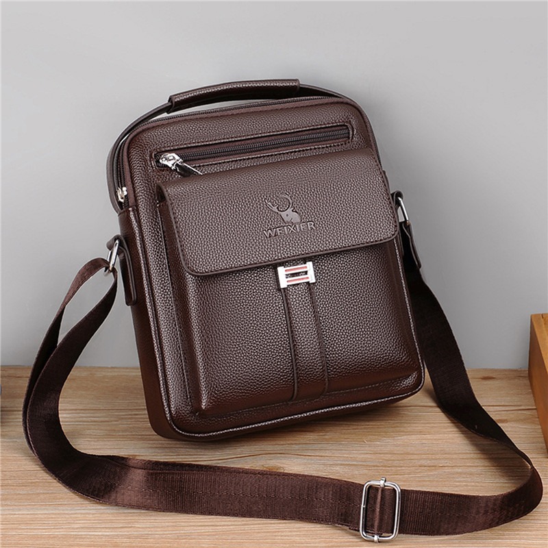 กระเป๋าสะพายผู้ชายสะพายข้างหนั - Leather Work Bag Men บทวิจารณ์และราคา