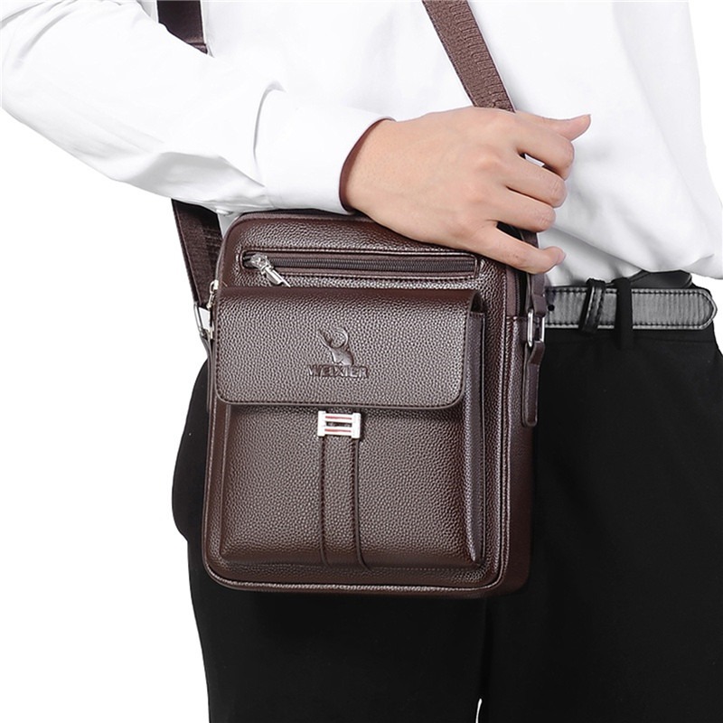 กระเป๋าสะพายผู้ชายสะพายข้างหนั - Leather Work Bag Men บทวิจารณ์และราคา