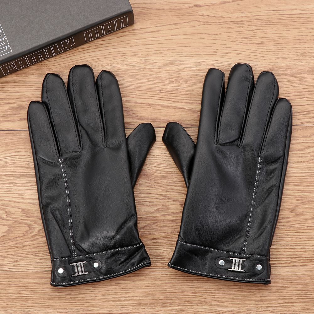 ถุงมือหนังขนแกะกันหนาวสำหรับผู - Leather Work Winter Gloves บทวิจารณ์และราคา