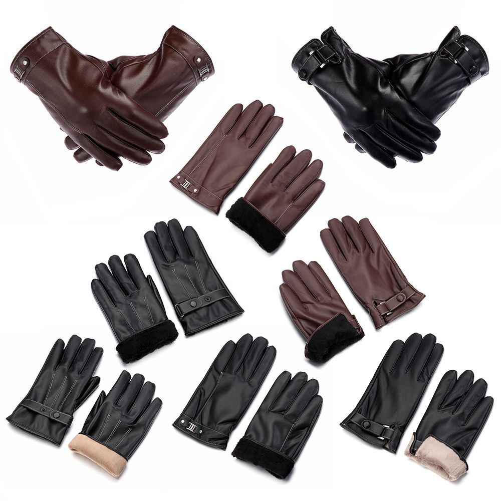 ถุงมือหนังขนแกะกันหนาวสำหรับผู - Leather Work Winter Gloves บทวิจารณ์และราคา