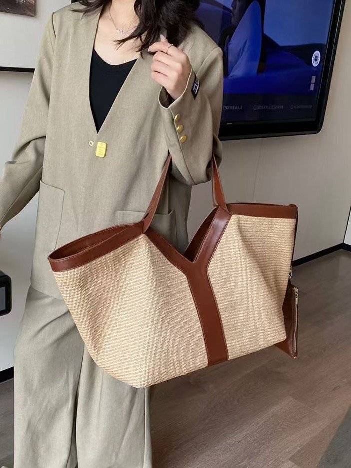 กระเป๋าโท้ทขนาดใหญ่ ดีไซน์ใหม่ - Leather Work Handbag บทวิจารณ์และราคา