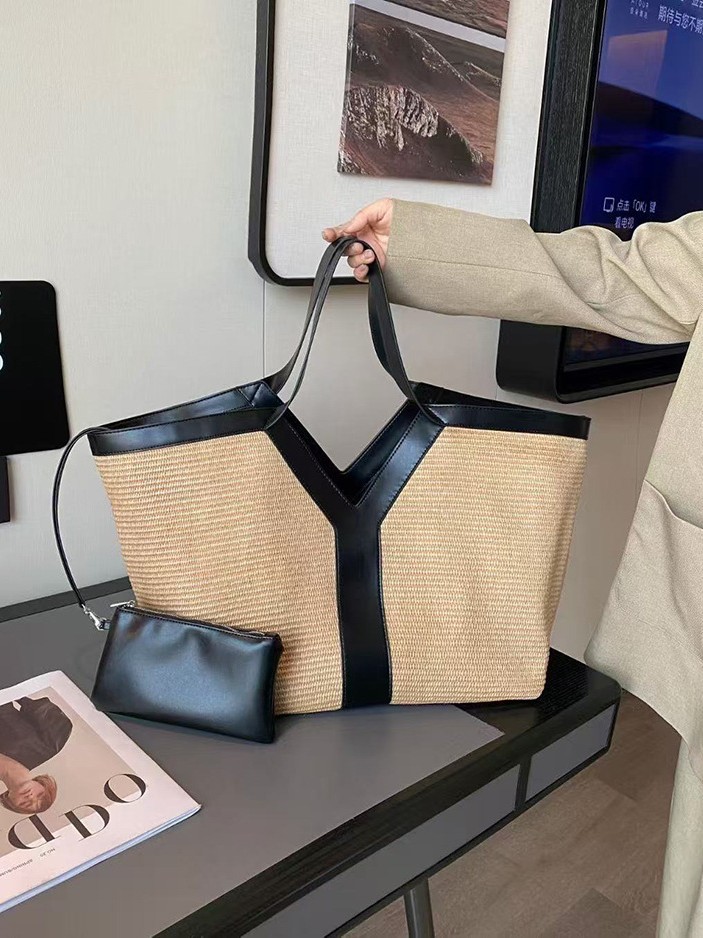 กระเป๋าโท้ทขนาดใหญ่ ดีไซน์ใหม่ - Leather Work Handbag บทวิจารณ์และราคา