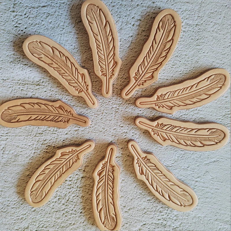 Feather Shape ทองเหลืองแสตมป์ต - Leather Stamp Set บทวิจารณ์และราคา