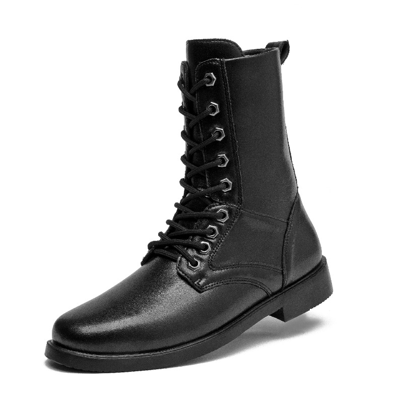 รองเท้าบูทหนังหุ้มข้อสูง รองเท - Leather Work Boots บทวิจารณ์และราคา