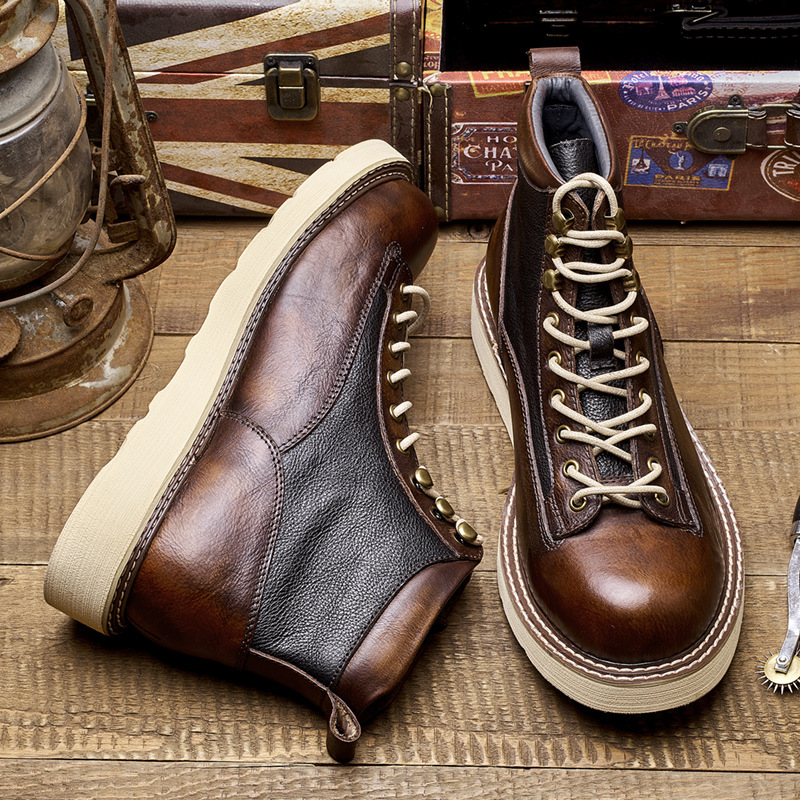 รองเท้าบูททำงานแบบสั้นสำหรับผู - Leather Work Boots บทวิจารณ์และราคา