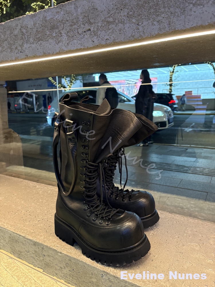 รองเท้าบูทมอเตอร์ไซค์หนังแท้สไ - Leather Work Boots บทวิจารณ์และราคา