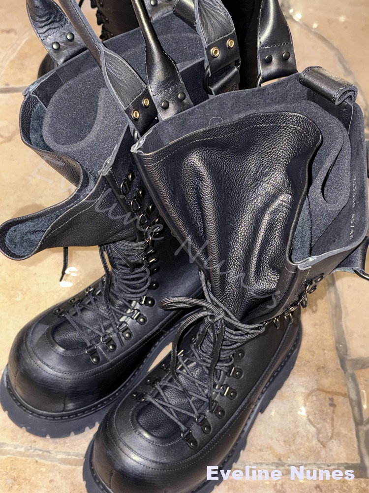 รองเท้าบูทมอเตอร์ไซค์หนังแท้สไ - Leather Work Boots บทวิจารณ์และราคา