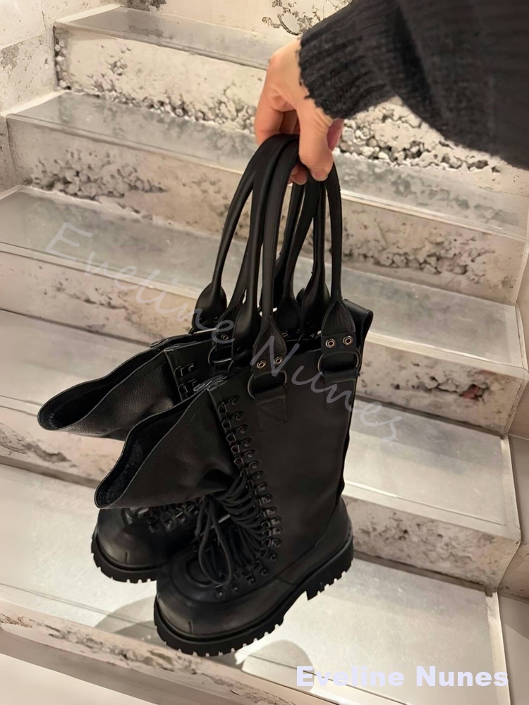 รองเท้าบูทมอเตอร์ไซค์หนังแท้สไ - Leather Work Boots บทวิจารณ์และราคา