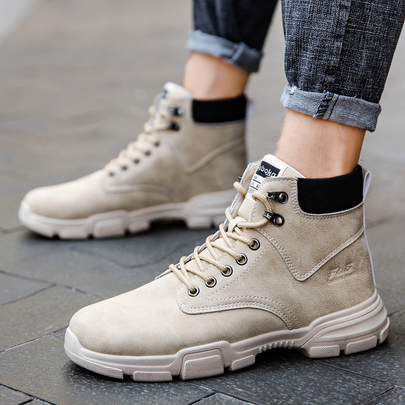 รองเท้าบูทหนังผู้ชายแบบใหม่ ระ - Leather Work Boots บทวิจารณ์และราคา