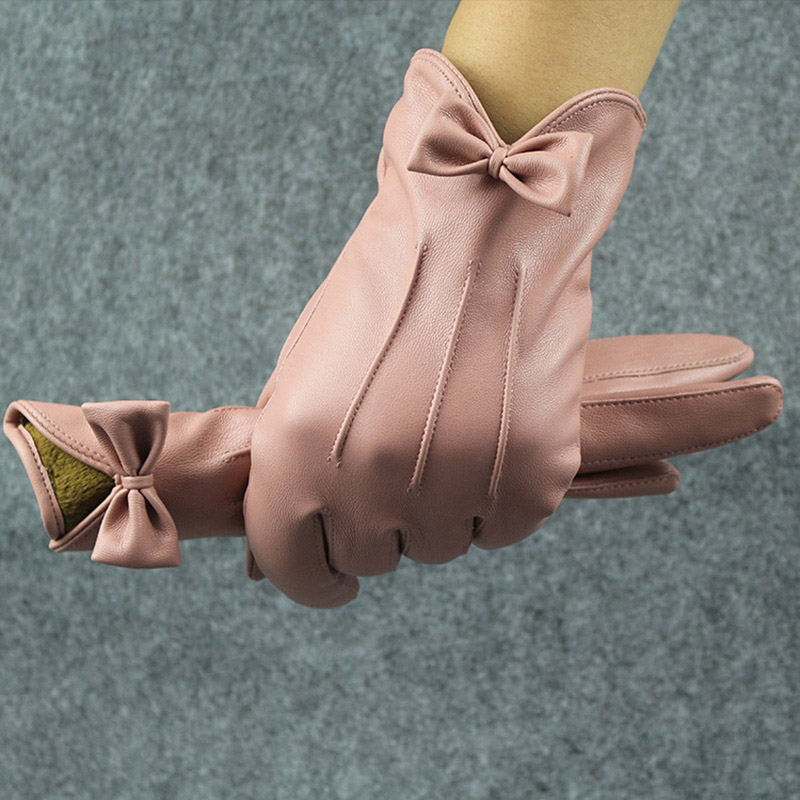 คุณภาพสูงหนังผู้หญิงแฟชั่นฤดูห - Leather Work Winter Gloves บทวิจารณ์และราคา