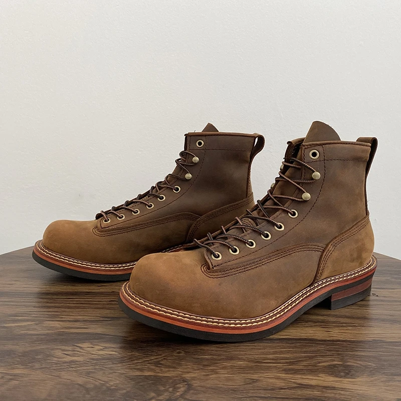 Vintage อังกฤษผู้ชายข้อเท้ารอง - Leather Work Boots บทวิจารณ์และราคา