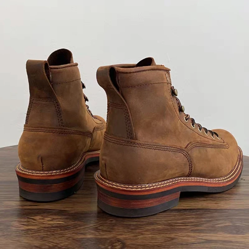 Vintage อังกฤษผู้ชายข้อเท้ารอง - Leather Work Boots บทวิจารณ์และราคา