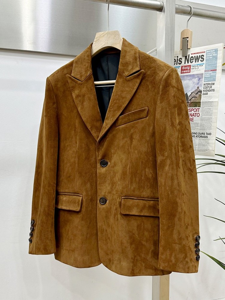เสื้อแจ็คเก็ตหนังแกะสไตล์วินเท - Leather Work Jacket Mens บทวิจารณ์และราคา