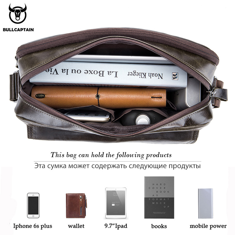 BULLCAPTAIN ของแท้หนังผู้ชายกร - Leather Work Bag Men บทวิจารณ์และราคา