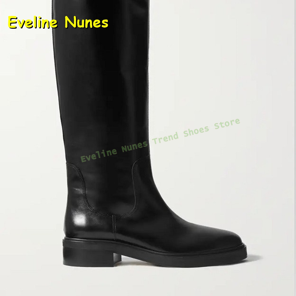 รองเท้าบูทหนังสีดำทรงสูงถึงเข่ - Leather Work Boots บทวิจารณ์และราคา
