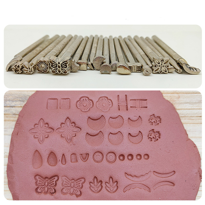 20PCS เครื่องปั้นดินเผาแสตมป์ล - Leather Stamp Set บทวิจารณ์และราคา
