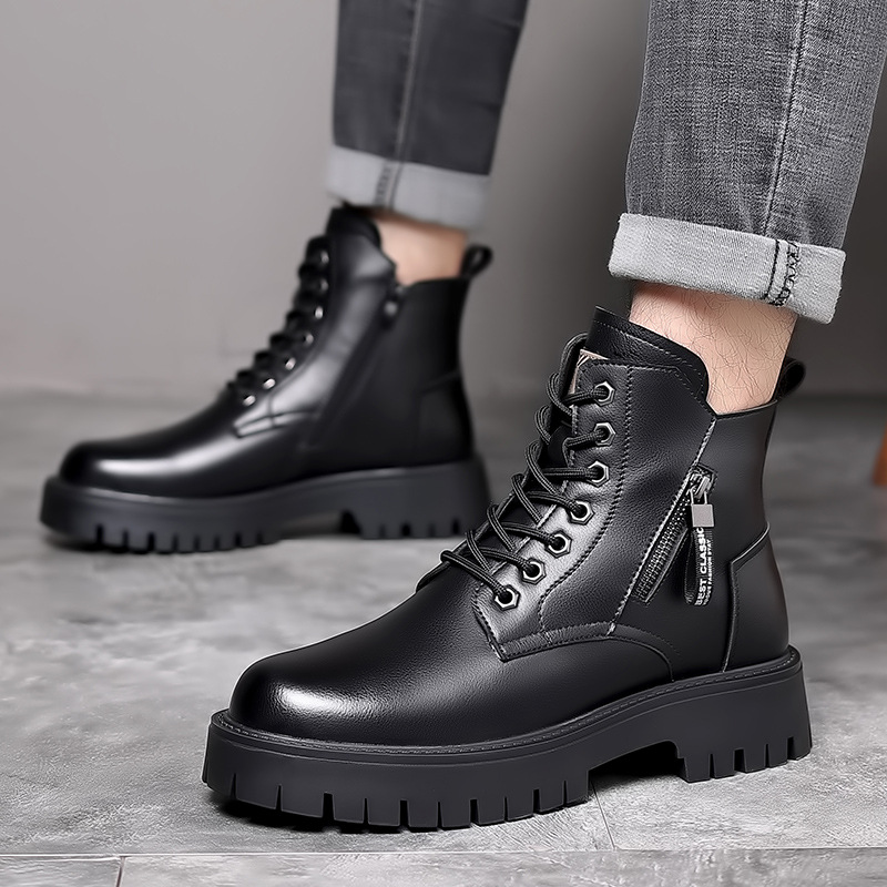 รองเท้าบูทหนังแท้สไตล์คลาสสิกส - Leather Work Boots บทวิจารณ์และราคา