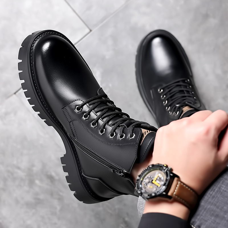 รองเท้าบูทหนังแท้สไตล์คลาสสิกส - Leather Work Boots บทวิจารณ์และราคา