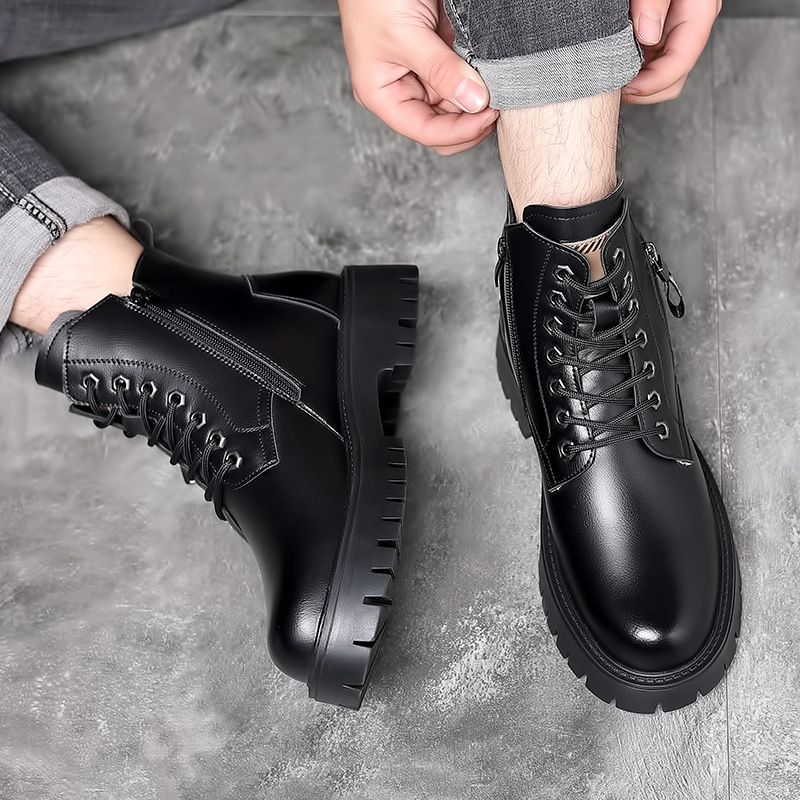 รองเท้าบูทหนังแท้สไตล์คลาสสิกส - Leather Work Boots บทวิจารณ์และราคา