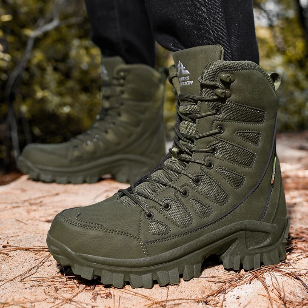 รองเท้าบูททำงานผู้ชายหนังคุณภา - Leather Work Boots บทวิจารณ์และราคา