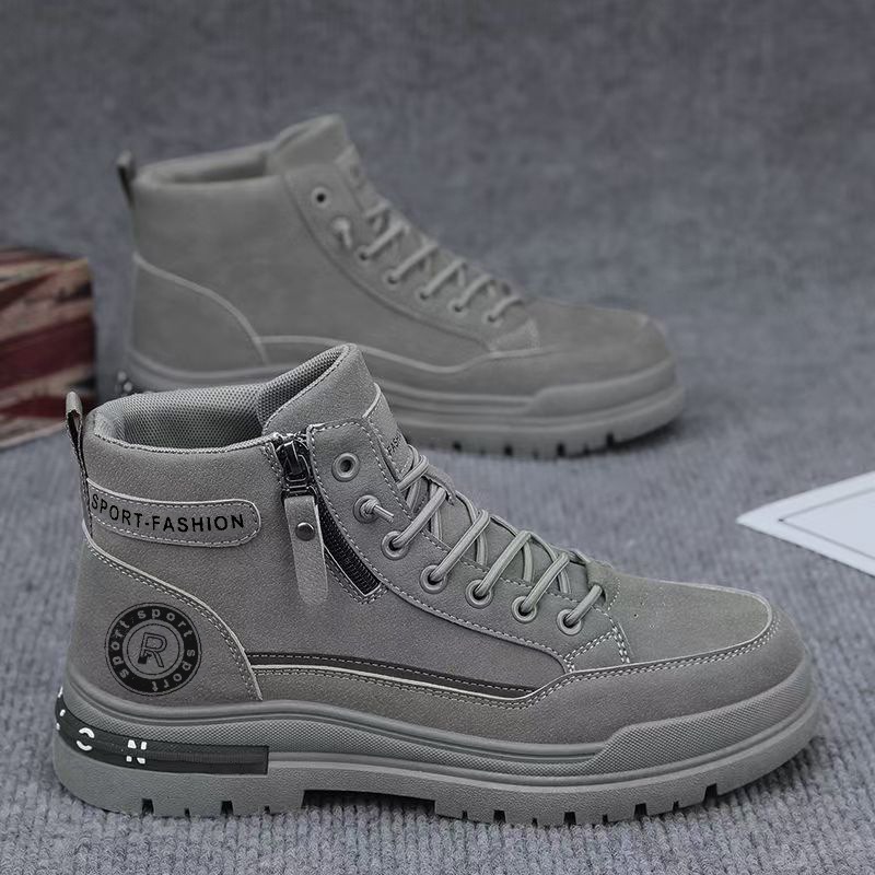 รองเท้าบูทหุ้มข้อผู้ชายสไตล์เร - Leather Work Boots บทวิจารณ์และราคา