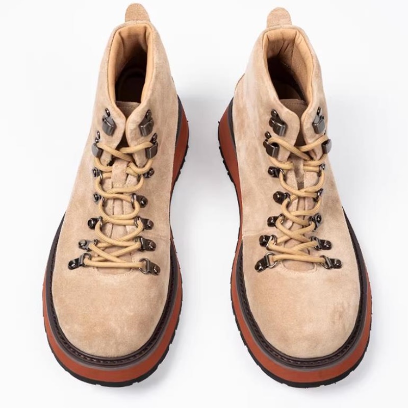 รองเท้าบูทข้อเท้าหนังแท้พื้นหน - Leather Work Boots บทวิจารณ์และราคา