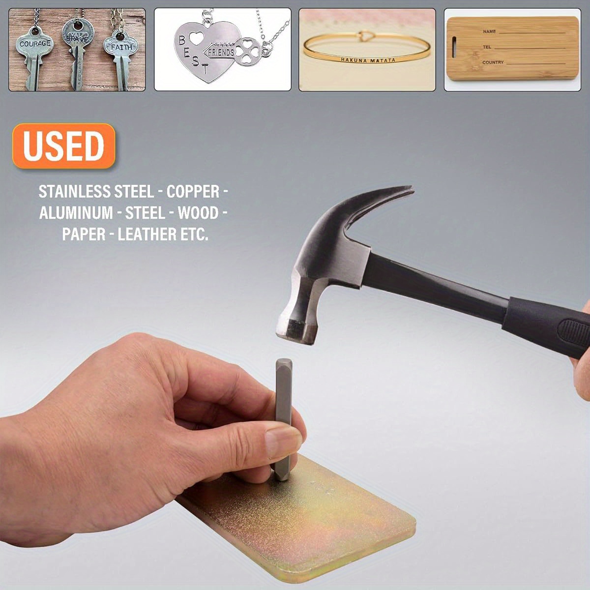 ชุดตัวอักษรโลหะ 36 ชิ้น ขนาด 3 - Leather Stamp Set บทวิจารณ์และราคา