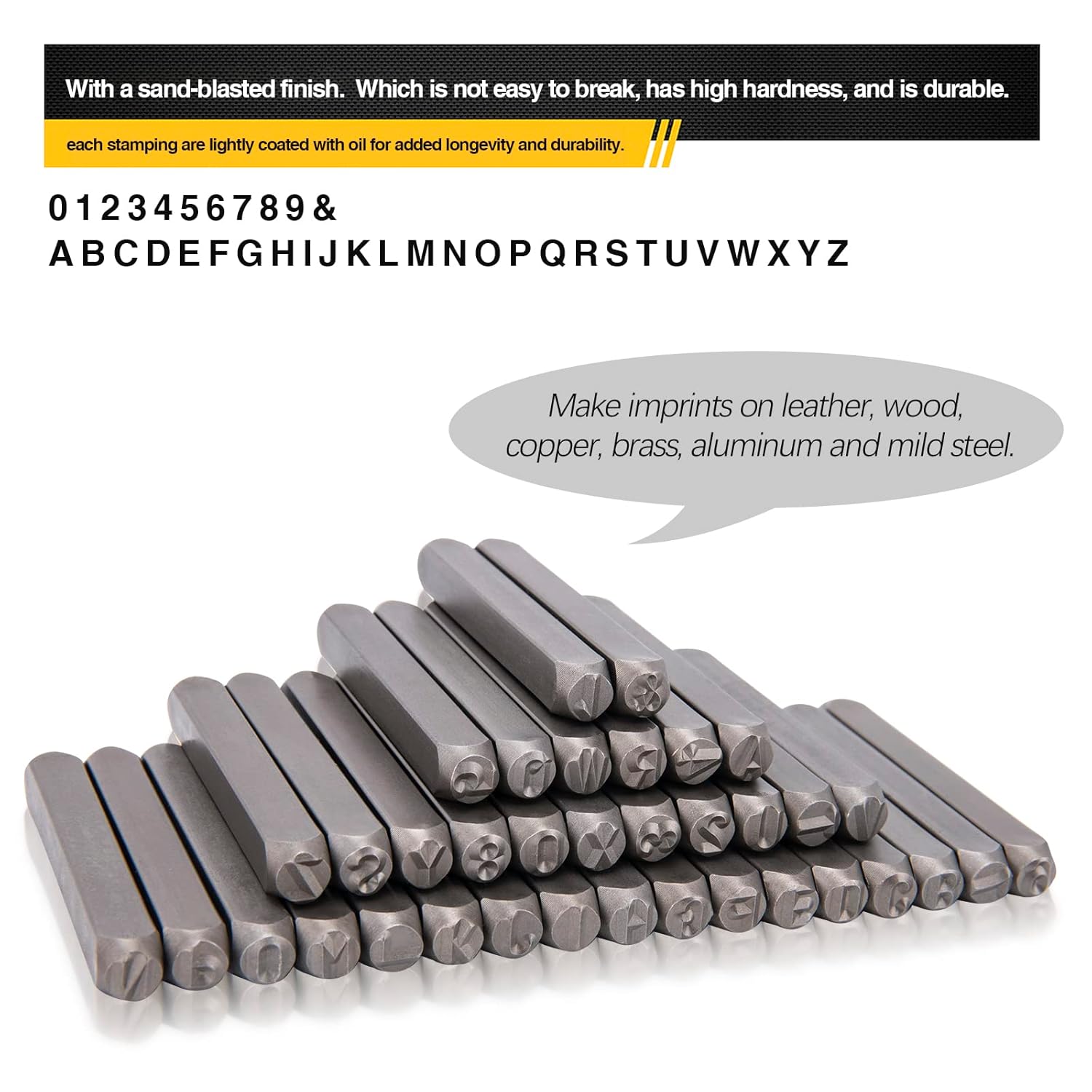 ชุดตัวอักษรโลหะ 36 ชิ้น ขนาด 3 - Leather Stamp Set บทวิจารณ์และราคา