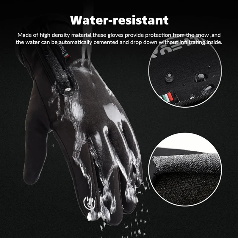 ถุงมือกันหนาว -40 ℃   ถุงมือกั - Leather Work Winter Gloves บทวิจารณ์และราคา