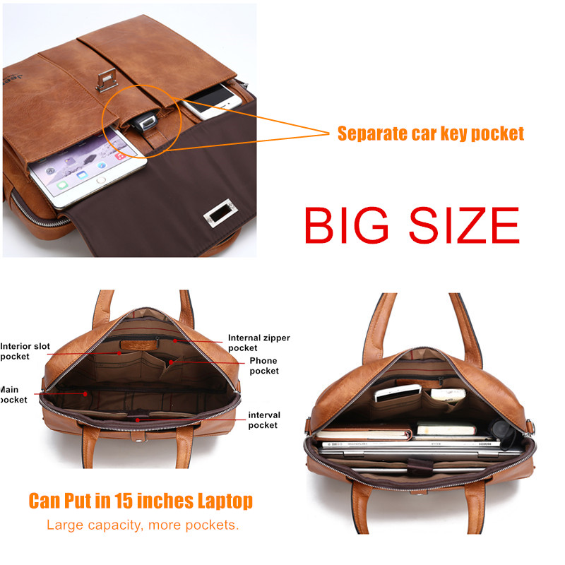 กระเป๋าเอกสารหนังสำหรับผู้ชาย  - Leather Work Bag Men บทวิจารณ์และราคา