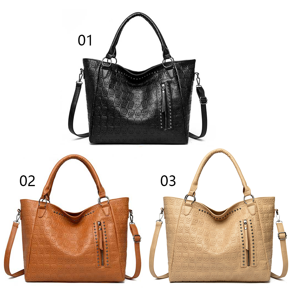 กระเป๋าสะพายข้างลายหัวกะโหลกสไ - Leather Work Handbag บทวิจารณ์และราคา