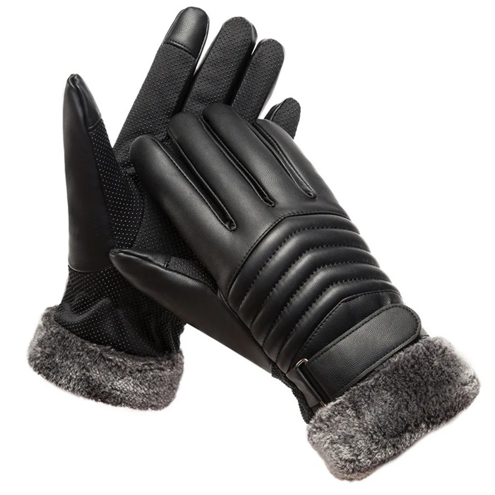 ถุงมือกันหนาวขนสัตว์สำหรับผู้ช - Leather Work Winter Gloves บทวิจารณ์และราคา